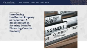 home page website design untuk karimsyah law firm cilandak jakarta selatan